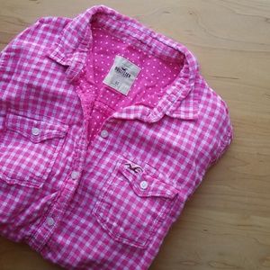 Polka Dot + Plaid Mix Pattern Soft Flannel